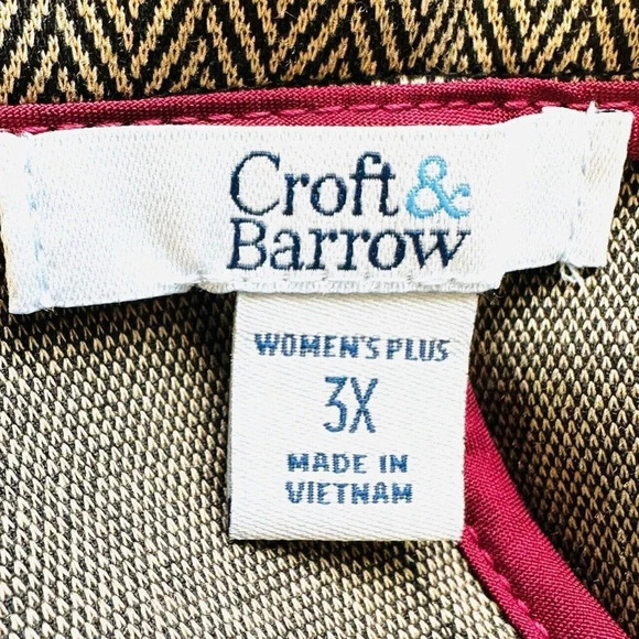 NWT CROFT&BARROW Women Long Sleeve One Button Career Blazer Jacket Plus Size 3X - Picture 10 of 12